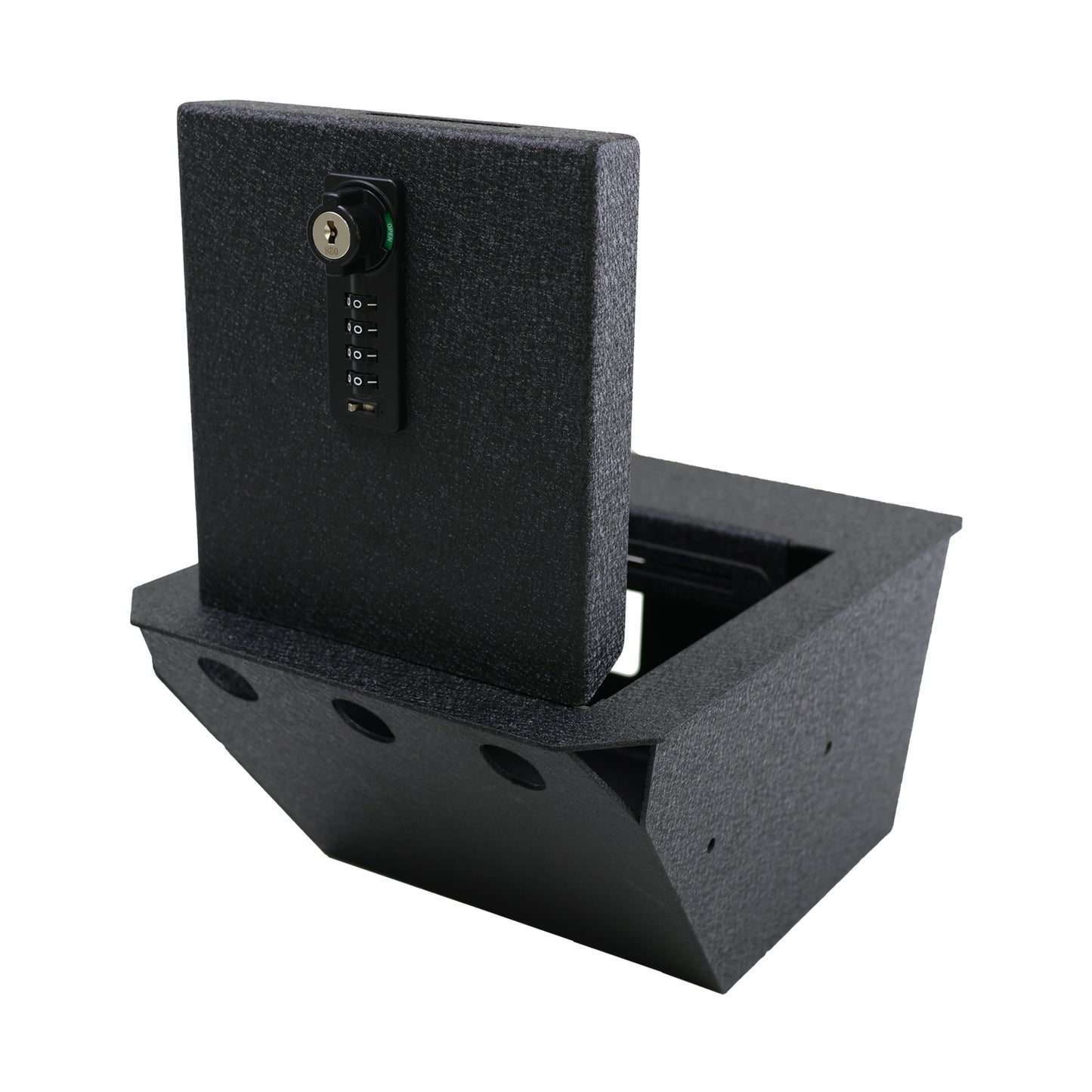 Console Safe Vault for 2024-2025 Tesla Cybertruck (4 Digit Combo Lock with Key)
