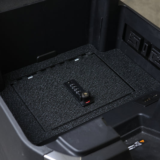 Console Safe Vault for Chevrolet Silverado 2023-2026 (4 Digit Combo Lock with Key)