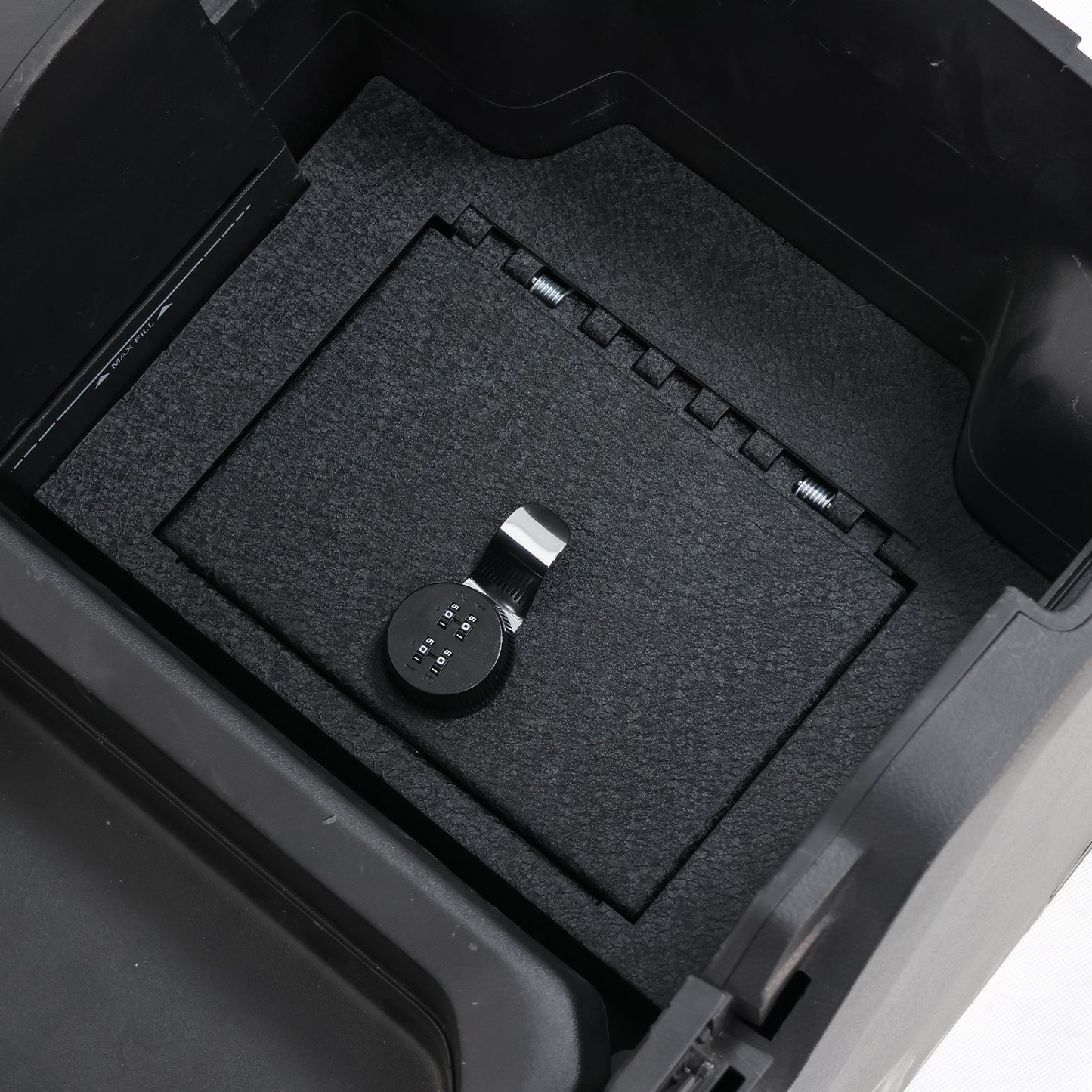Console Safe Vault for 2019-2025 Dodge Ram 1500/2500/3500 Laramie (4-Digit Combo Lock)
