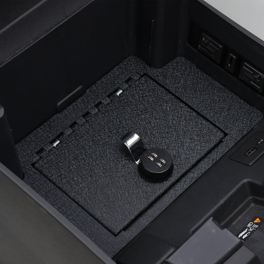 Console Safe Vault for Chevrolet Silverado 2023-2026 (4-Digit Combo Lock)
