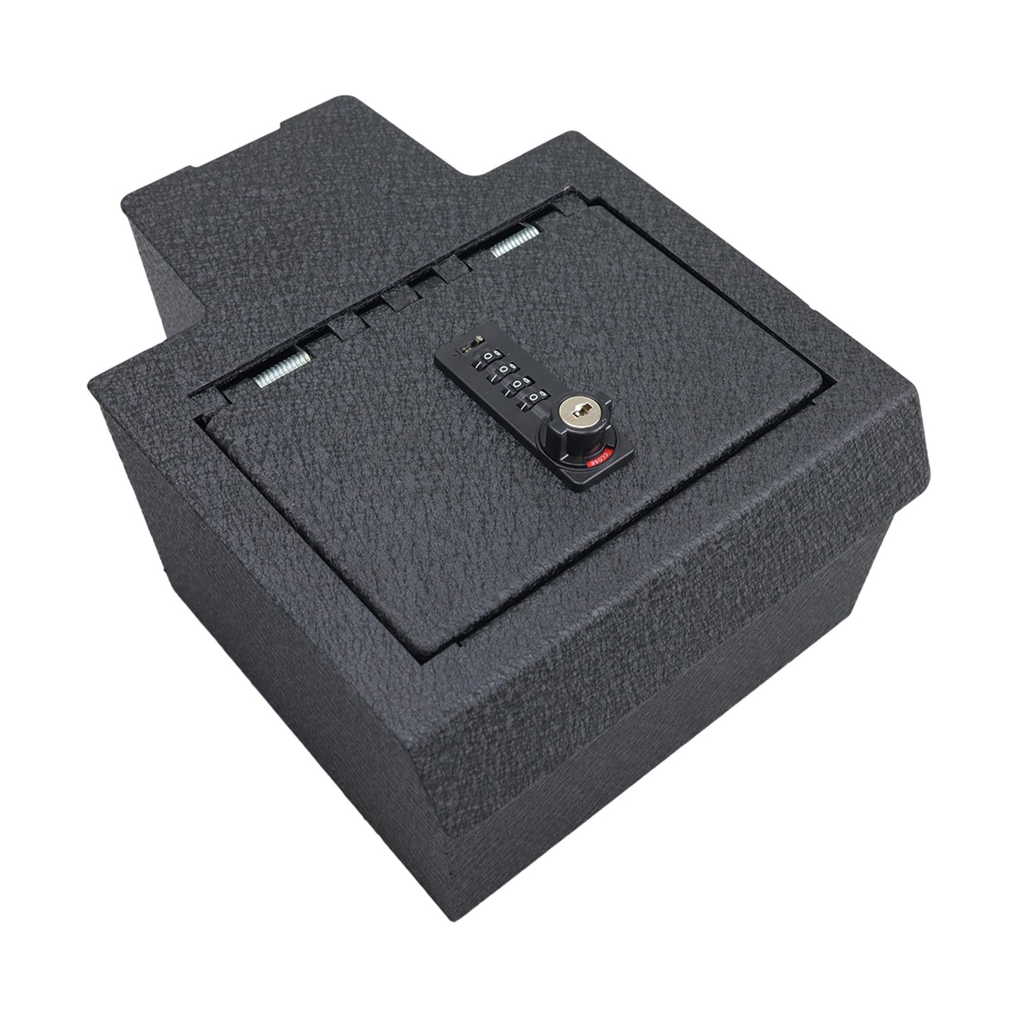 Console Safe Vault for 2024-2025 Chevrolet Silverado EV and GMC Sierra EV (4 Digit Combo Lock with Key)