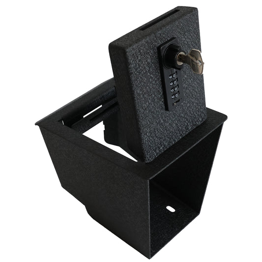 Console Safe Vault for 2018-2025 BMW X4 (4 Digit Combo Lock with Key)