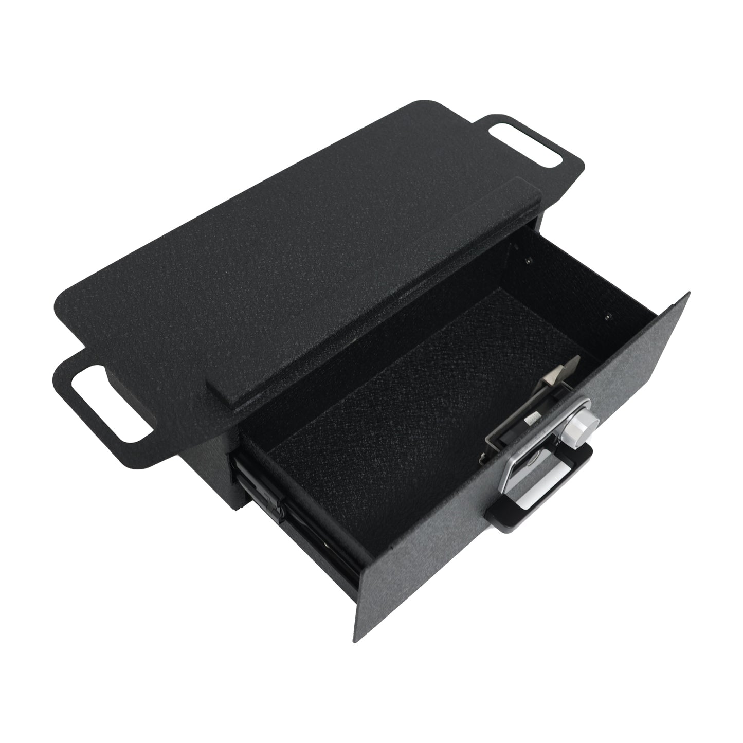 Underseat Console Safe Vault for 2024-2025 Tesla Cybertruck (Fingerprint Lock with Key)