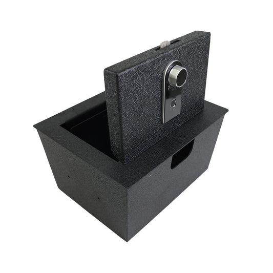 Console Safe Vault for 2024-2026 GMC Hummer EV (Fingerprint Lock with Key)