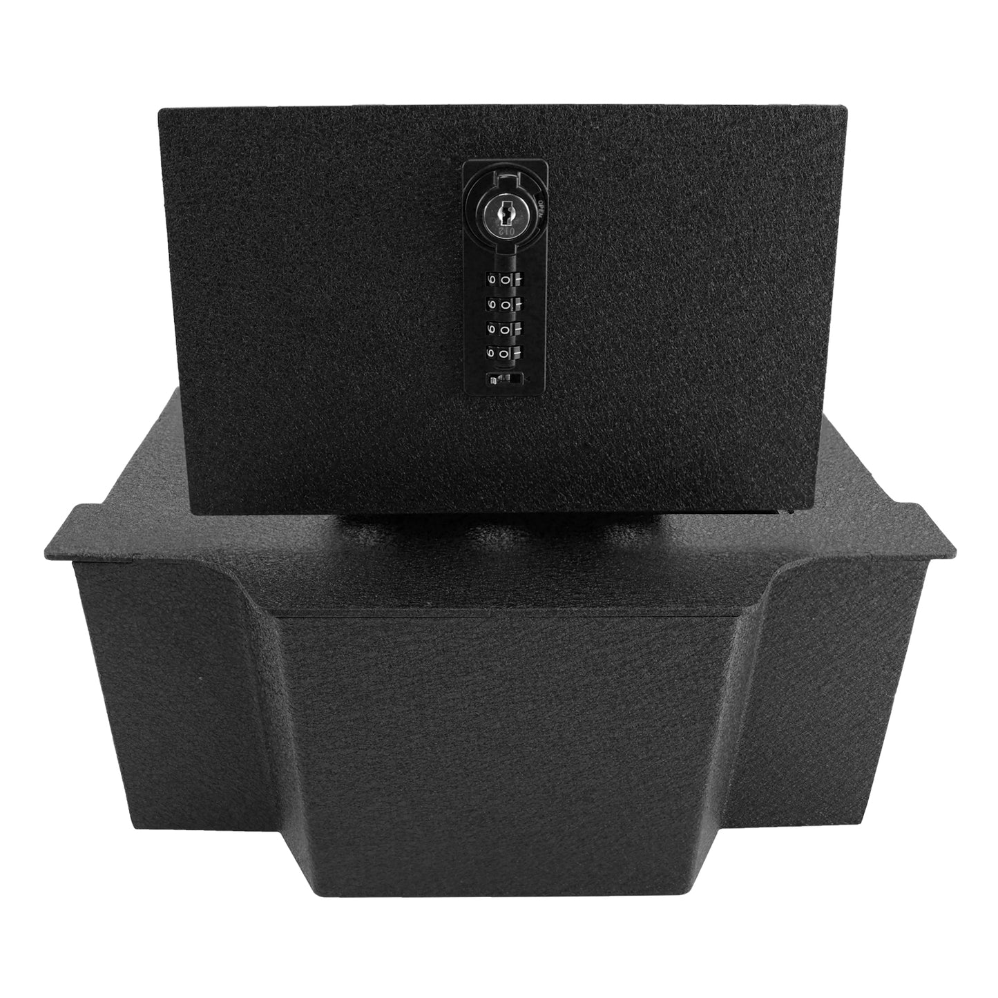 Pro Console Safe Vault for 2019-2025 Dodge Ram 1500/2500/3500 Powerwagon (4 Digit Combo Lock with Key)