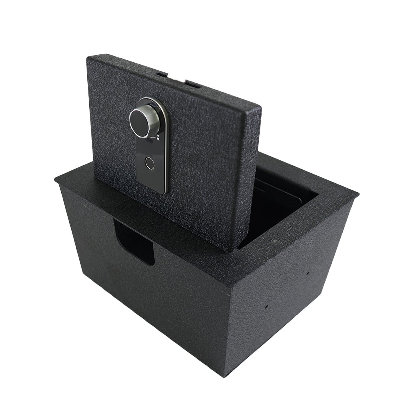 Console Safe Vault for 2024-2025 GMC Hummer EV (Fingerprint Lock with Key)