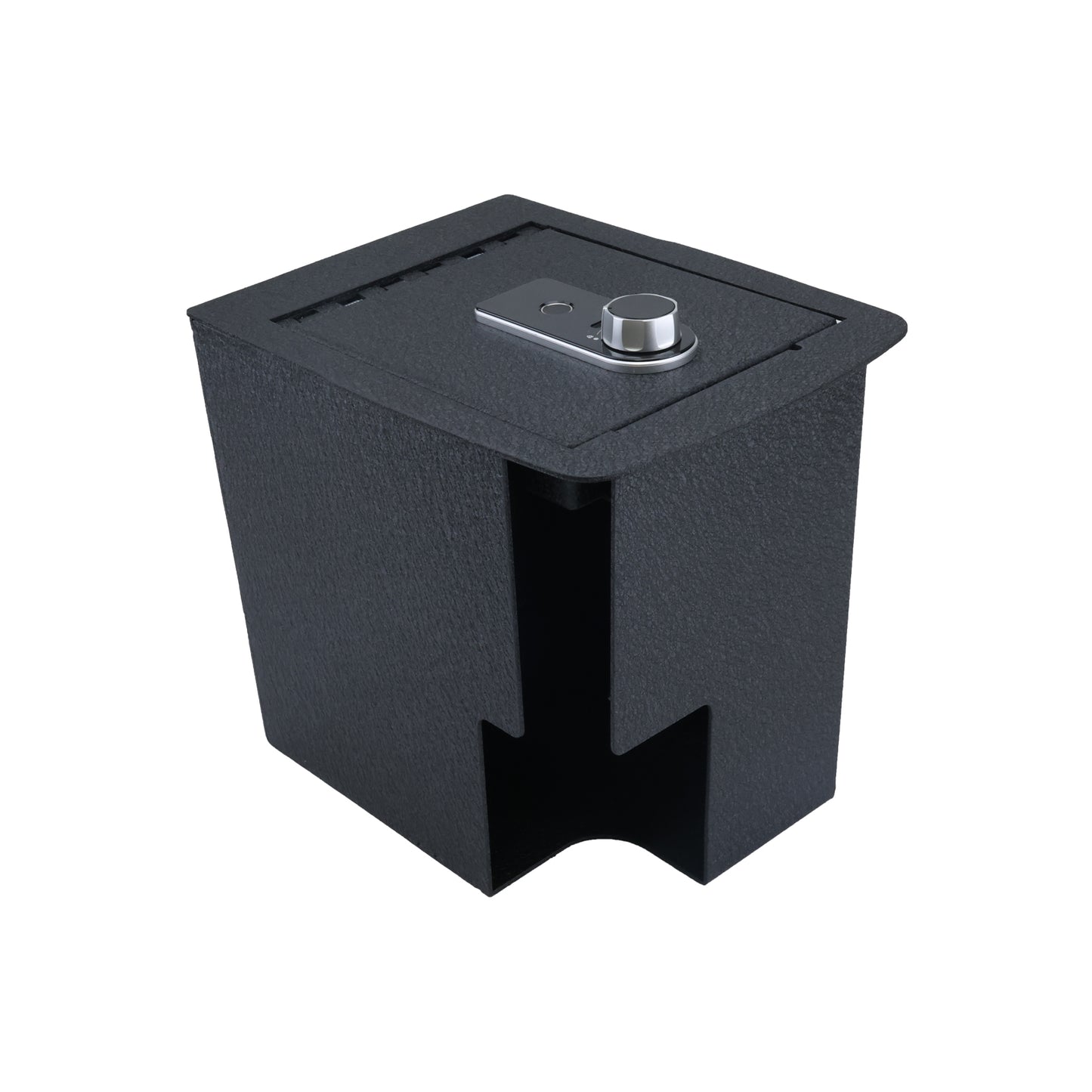 Console Safe Vault for 2019-2025 Kia Telluride with cigarette lighter (Fingerprint Lock with Key)