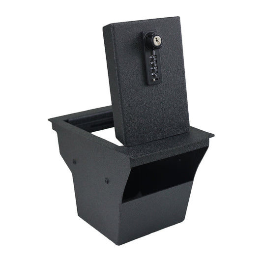 Console Safe Vault for 2015-2024 Jeep Cherokee (4 Digit Combo Lock with Key)