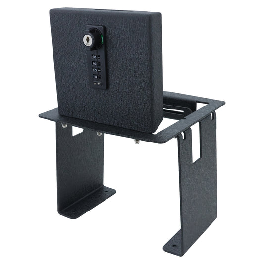 Console Safe Vault for 2018-2022 Jeep Wrangler JL and Jeep Gladiator (4 Digit Combo Lock with Key)