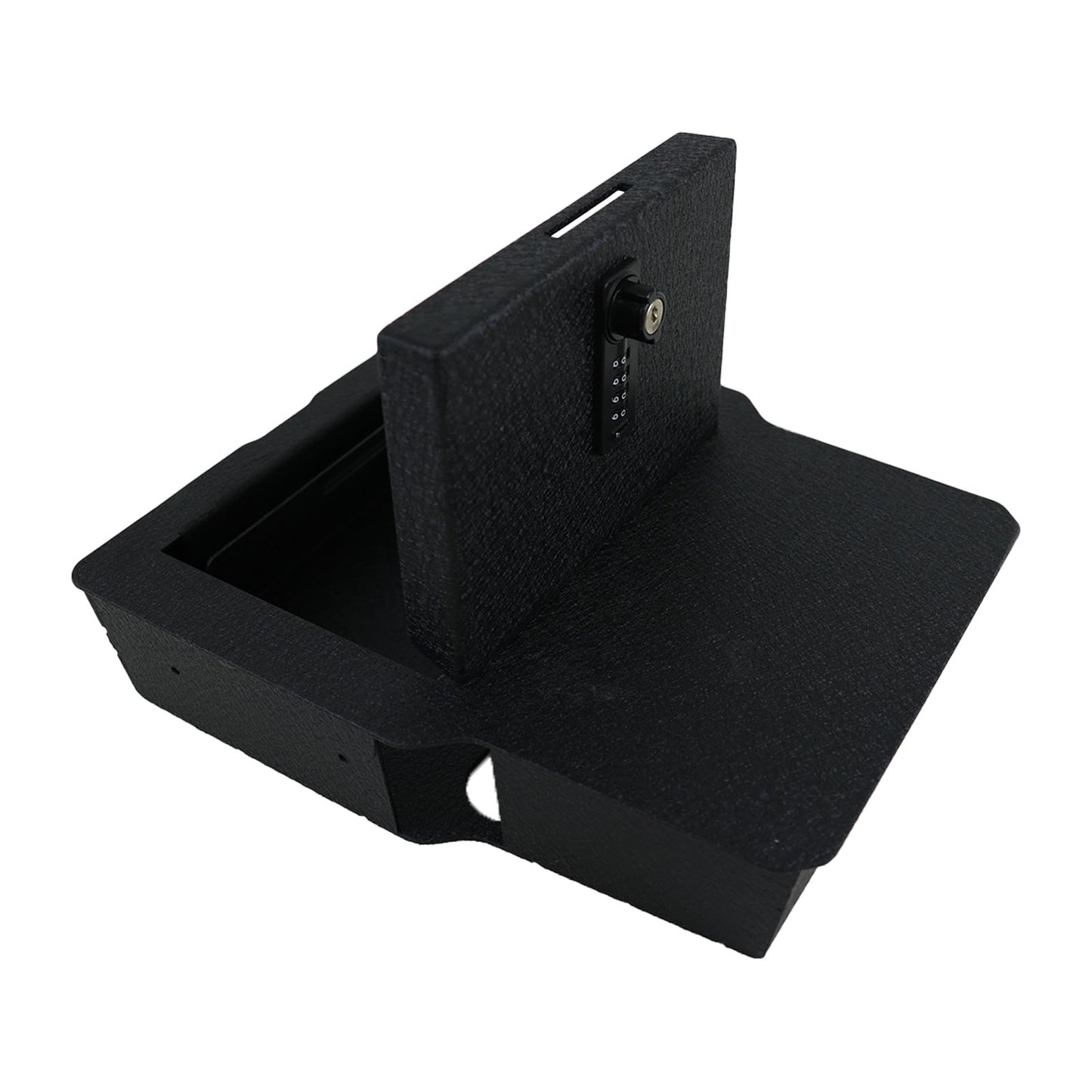 Underseat Console Safe Vault for 2020-2024 Dodge Ram 1500/2500/3500 (4 Digit Combo Lock with Key)