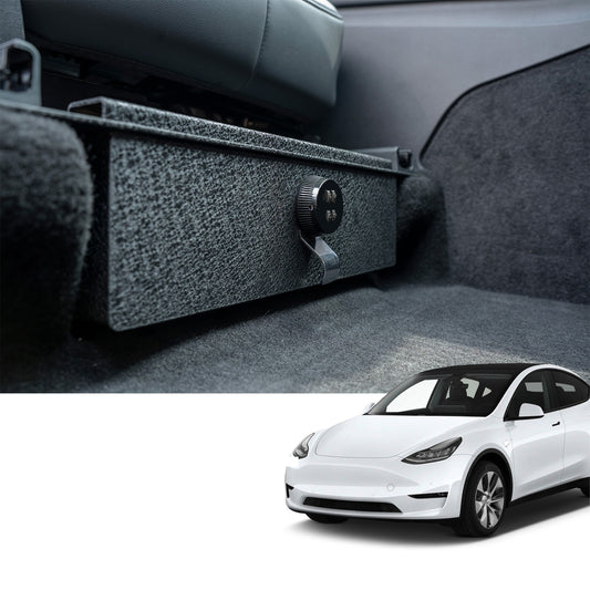 Underseat Console Safe Vault for 2021 -2024 Tesla Model Y (4-Digit Combo Lock)