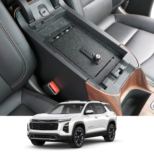 Console Safe Vault for 2018-2024 Chevrolet Equinox (4 Digit Combo Lock with Key)