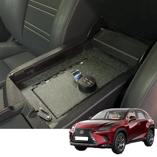 Console Safe Vault for 2015-2020 Lexus NX 200 (4-Digit Combo Lock)