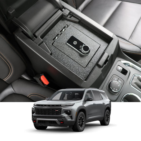 Console Safe Vault for 2018-2023 Chevrolet Traverse (Fingerprint Lock with Key)