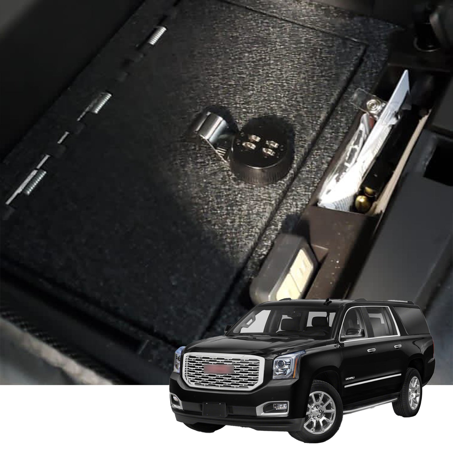Console Safe Vault for Chevrolet Suburban 2015-2020 (4-Digit Combo Lock)