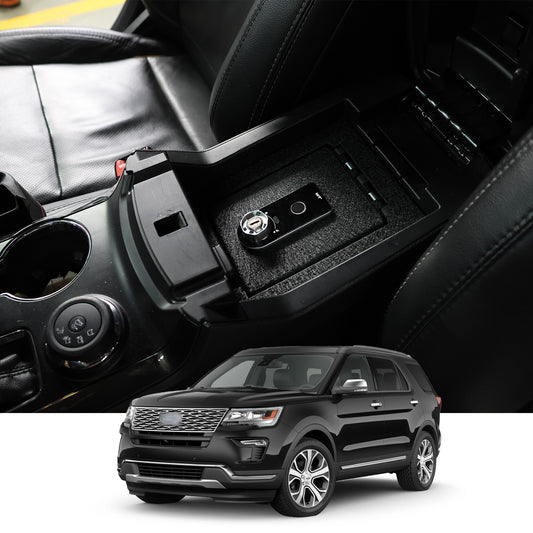 Console Safe Vault for 2013-2019 Ford Explorer (Fingerprint Lock with Key)