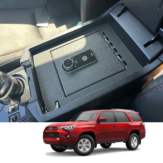 Console Safe Vault for Toyota 4Runner 2010-2024 (Fingerprint Lock with Key)