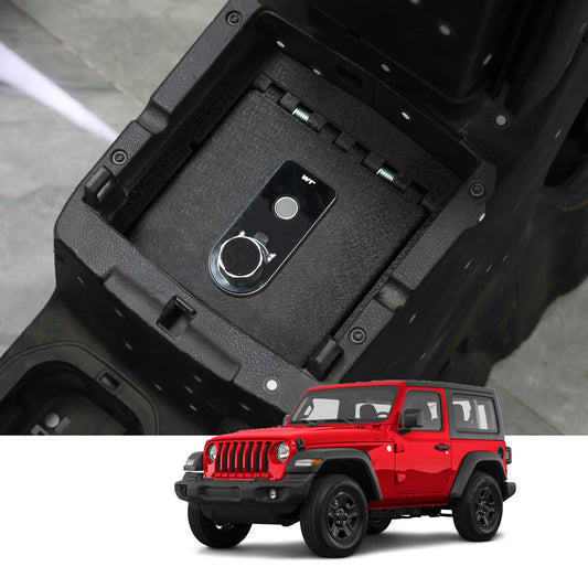 Console Safe Vault for 2018-2022 Jeep Gladiator (Fingerprint Lock with Key)