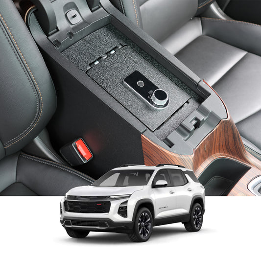 Console Safe Vault for 2018-2024 Chevrolet Equinox (Fingerprint Lock with Key)