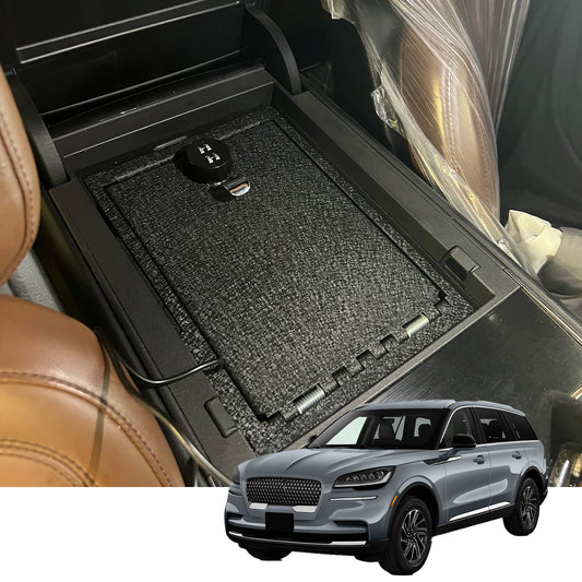 Console Safe Vault for 2019-2026 Lincoln Aviator (4-Digit Combo Lock)