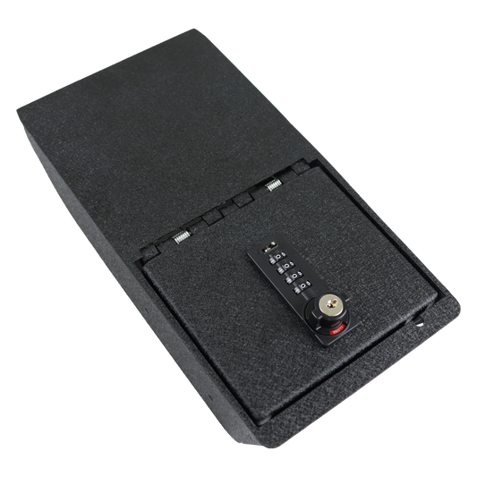 Console Gun Safe Vault for 2024-2025 Tesla Model 3 (4 Digit Combo Lock with Key)
