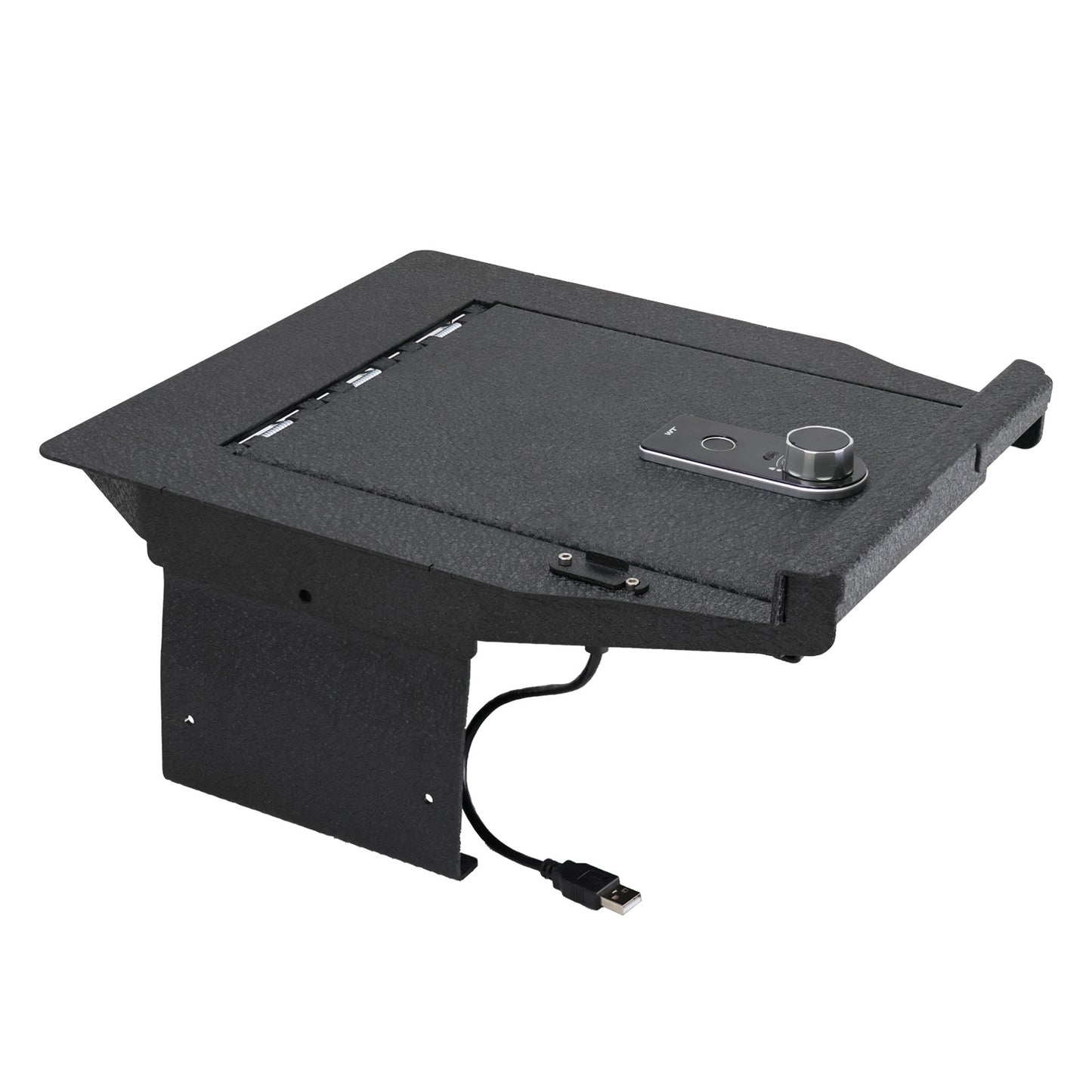 Console Safe Vault for 2021-2024 Ford F-150 (Fingerprint Lock with Key)
