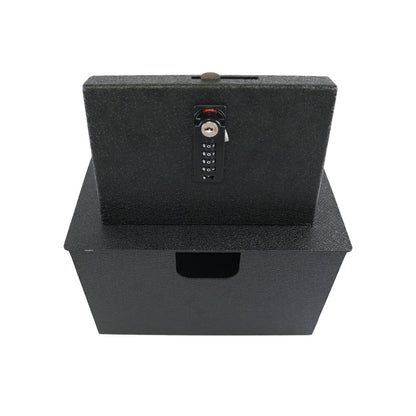Console Safe Vault for 2024-2025 GMC Hummer EV (4 Digit Combo Lock with Key)