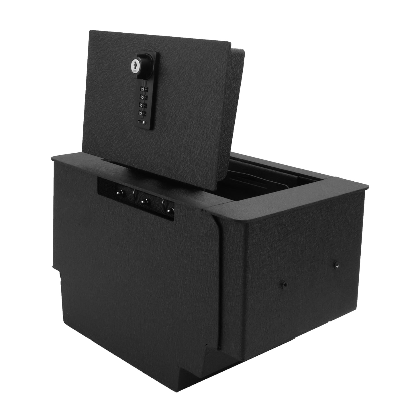 Pro Console Safe Vault for 2015-2026 Ford F150 Full Floor Center Console  [console length 12 1/4"] (4 Digit Combo Lock with Key)