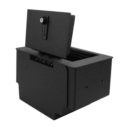 Pro Console Safe Vault for 2015-2026 Ford F150 Full Floor Center Console  [console length 12 1/4"] (4 Digit Combo Lock with Key)