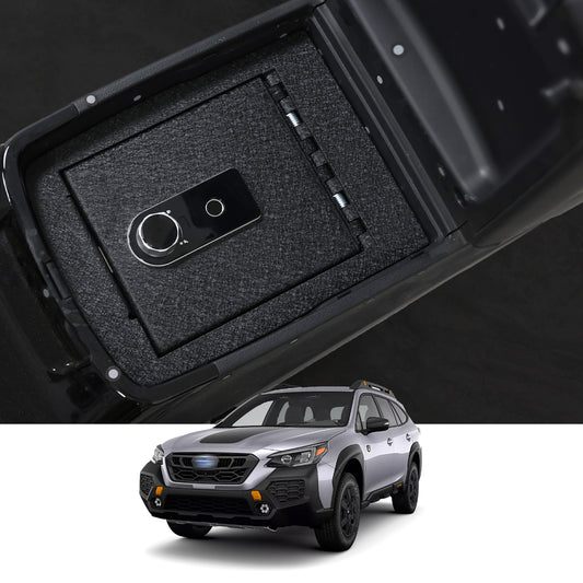 Console Gun Safe Vault for 2020-2025 Subaru Outback (Fingerprint Lock with Key)