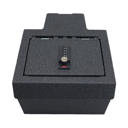 Console Safe Vault for 2024-2025 Chevrolet Silverado EV and GMC Sierra EV (4 Digit Combo Lock with Key)