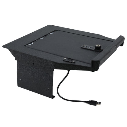 Console Safe Vault for 2021-2024 Ford F-150 (4 Digit Combo Lock with Key)