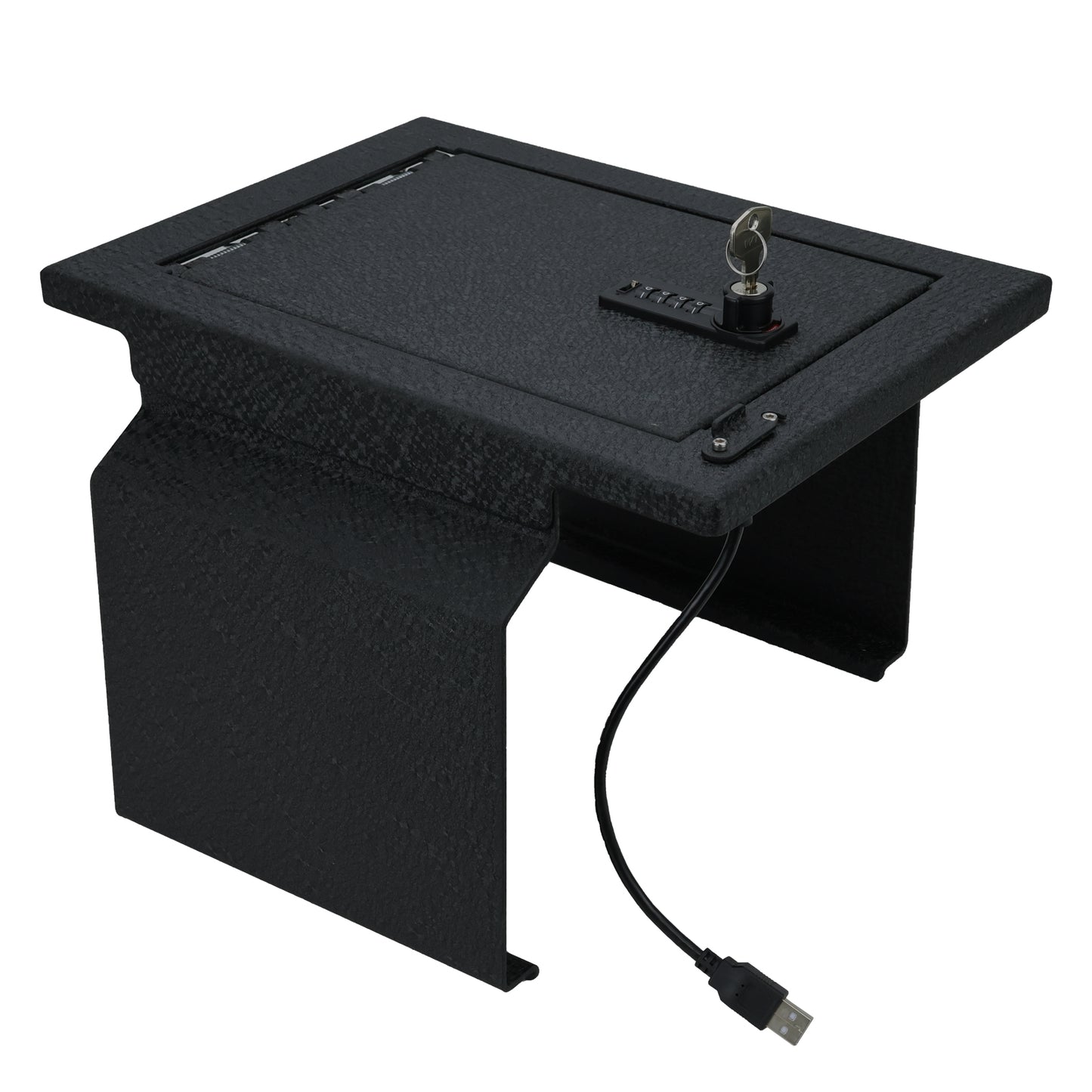 Console Safe Vault for Ford F150 2012-2014 (4 Digit Combo Lock with Key)