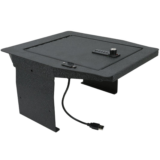 Console Gun Safe Vault for Ford F150 2015-2020 (4 Digit Combo Lock with Key)
