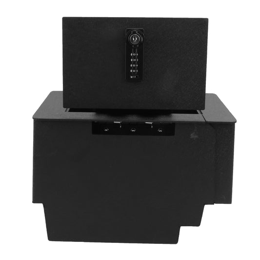 Pro Console Safe Vault for 2015-2026 Ford F150 Full Floor Center Console  [console length 12 1/4"] (4 Digit Combo Lock with Key)
