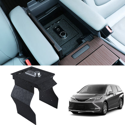 Console Safe Vault for 2021-2025 Toyota Sienna (Fingerprint Lock with Key)