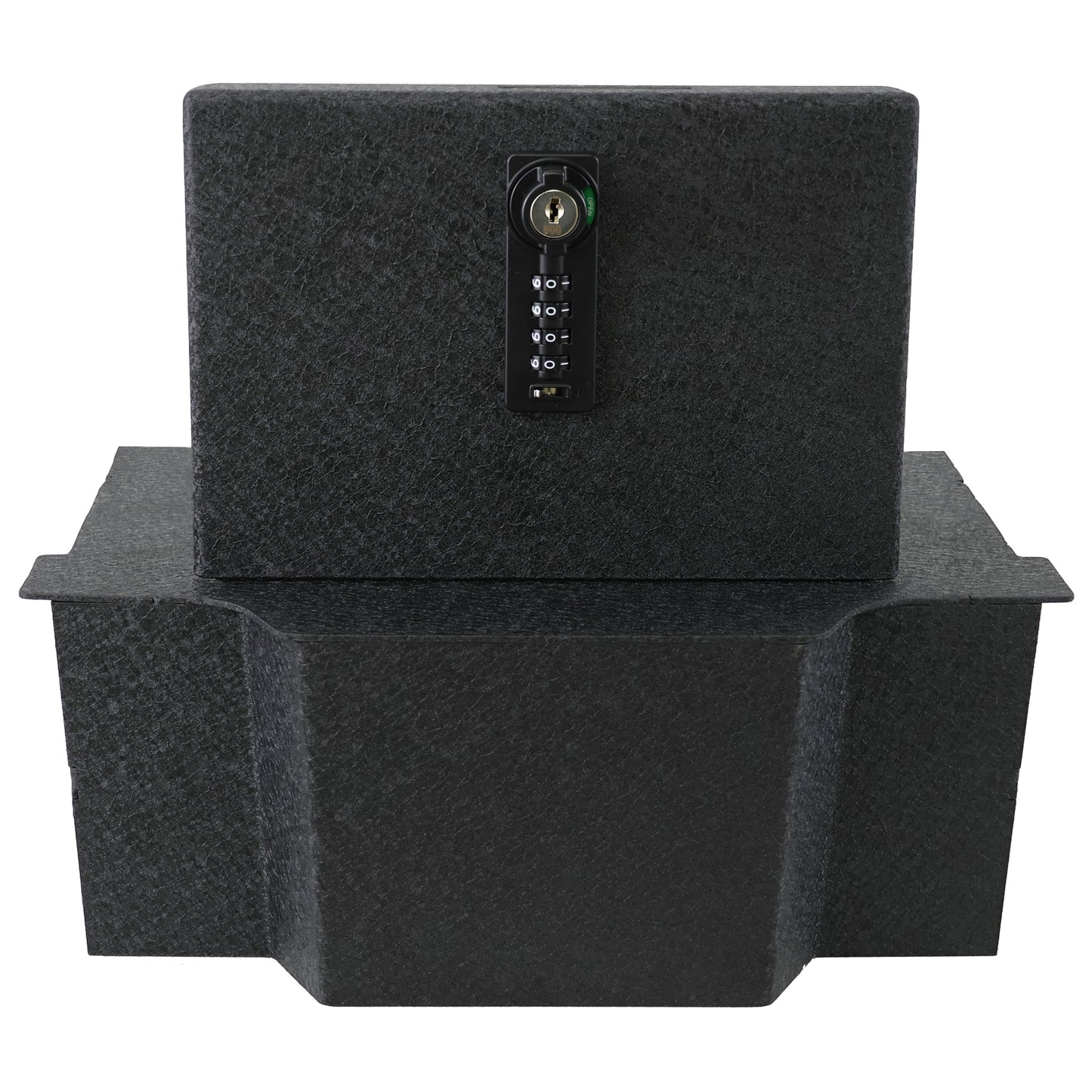 Console Safe Vault for 2019-2025 Dodge Ram 1500/2500/3500 Powerwagon (4 Digit Combo Lock with Key)