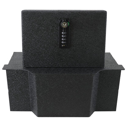 Console Safe Vault for 2019-2025 Dodge Ram 1500/2500/3500 Powerwagon (4 Digit Combo Lock with Key)