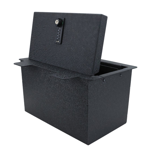 Console Safe Vault for GMC Sierra 1500 2019-2022 (4 Digit Combo Lock with Key)