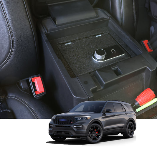 Console Safe Vault for 2020-2025 Ford Explorer (Fingerprint Lock with Key)