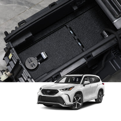 Console Safe Vault for 2020-2025 Toyota Highlander (4-Digit Combo Lock)