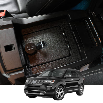 Console Safe Vault for 2013-2019 Ford Explorer (4-Digit Combo Lock)